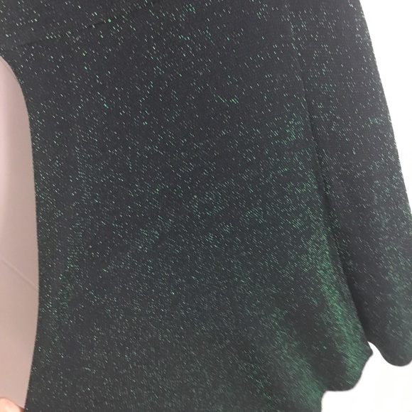 Socialite Green & Black Glitter Dress Hoilday Size S New - Picture 2 of 5